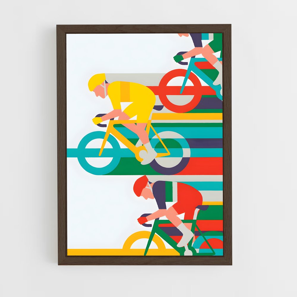 Poster L'Arc-en-Ciel des Cyclistes – affiche Cyclisme (vue 5)
